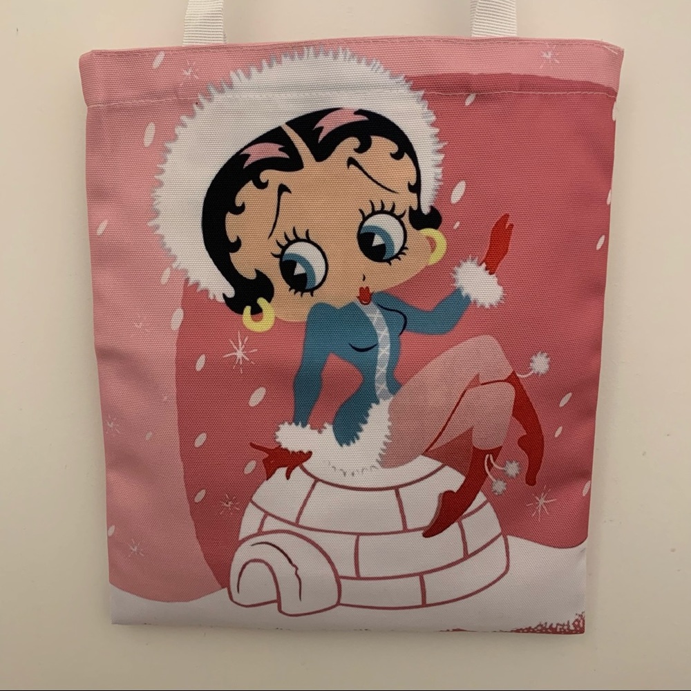 Winter Betty Boop Tote Bag